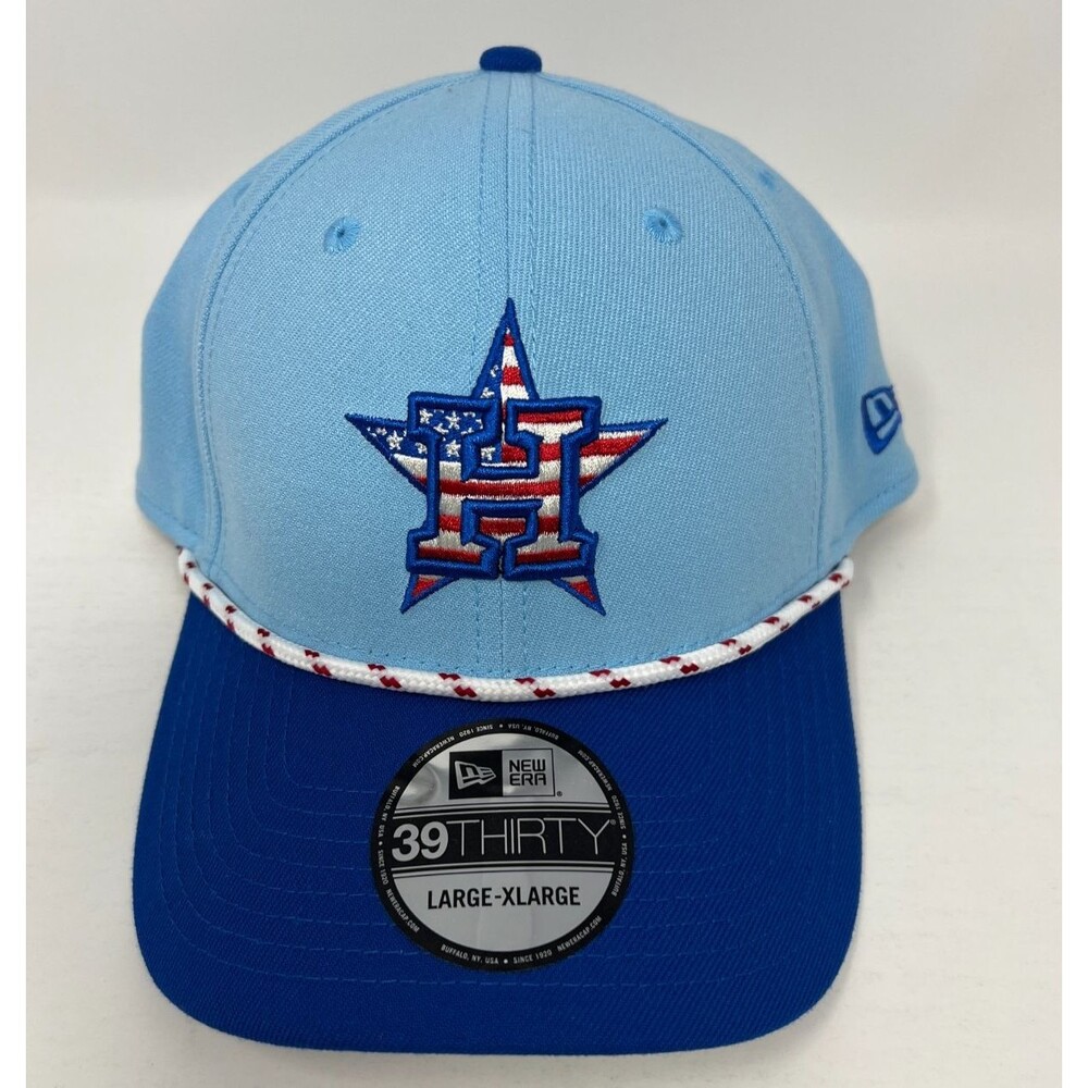 New Era Houston Astros Fourth of July 39THIRTY Blue MLB Flex Hat Size L/XL
